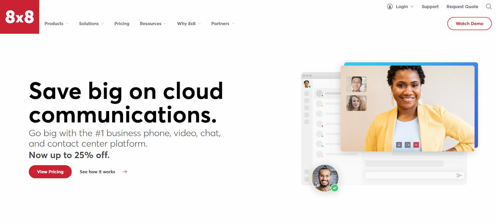 8x8 great for small businesses looking to set up a call center