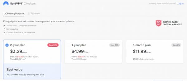 Choose a payment plan