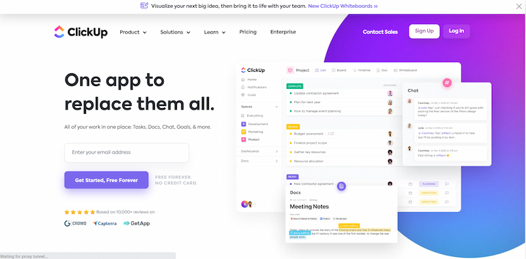 ClickUp — Feature-rich free plan