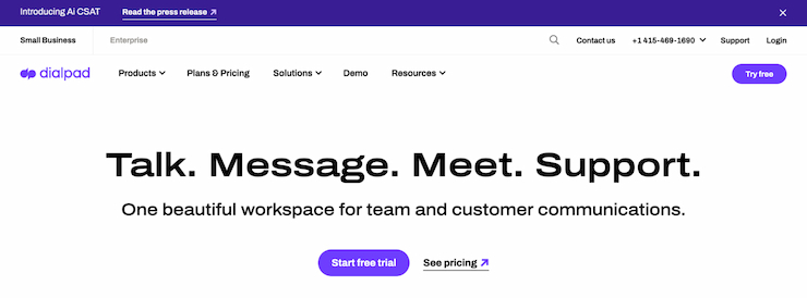 Dialpad is a great AI-based solution