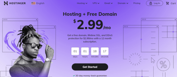 Hostinger cheapest website hosting in the UK
