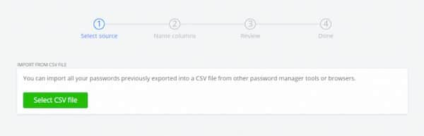 Import passwords
