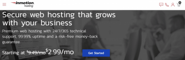 InMotion Hosting for ecommerce websites