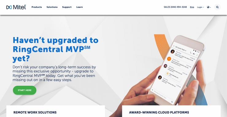 Mitel is the top phone service for remote workers