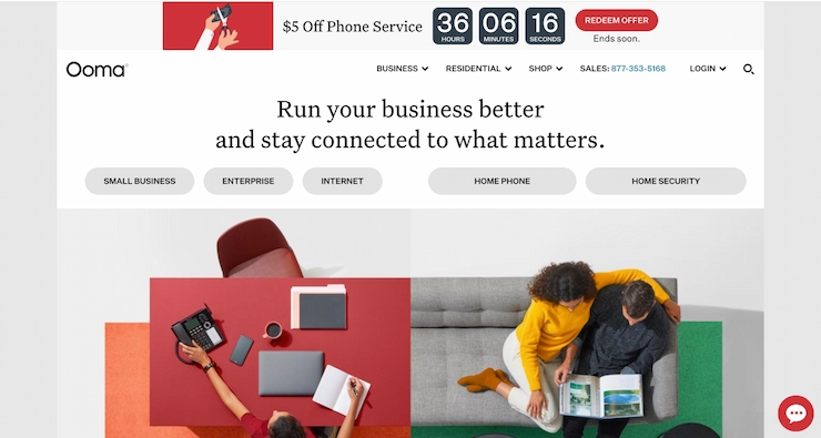 Ooma is the top solution for small businesses