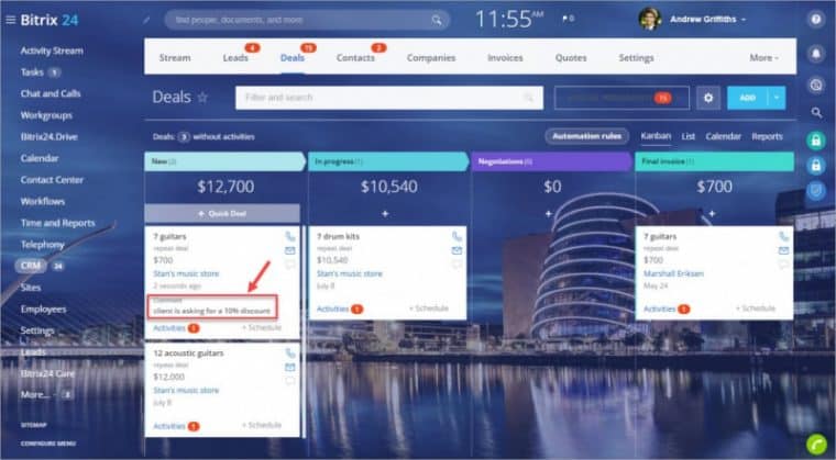 Bitrix24 is one of the best project and product management tools for small businesses