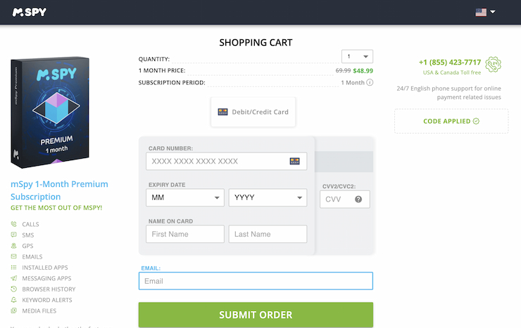 Complete the payment