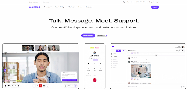 DialPad is a great staffing agency hosted VoIP