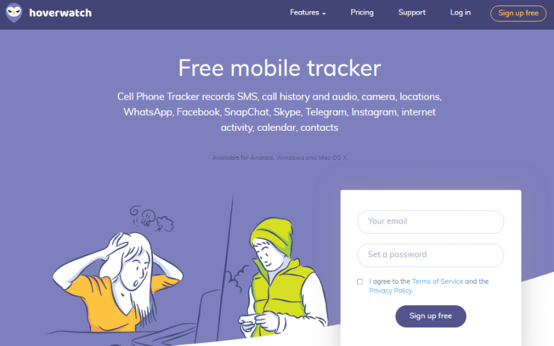 Hoverwatch is one of the best girlfriend spy apps with a free version