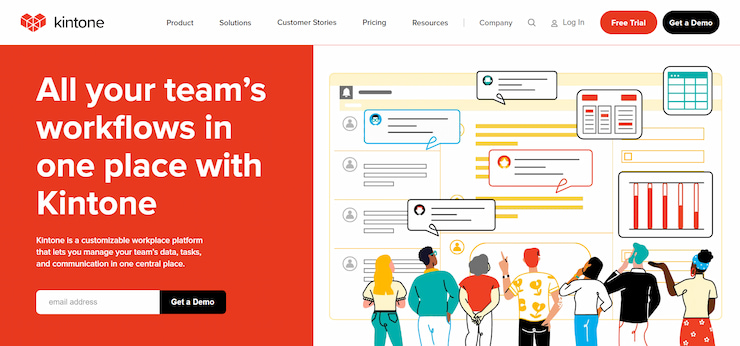 Kintone is the best tool for customising workflows