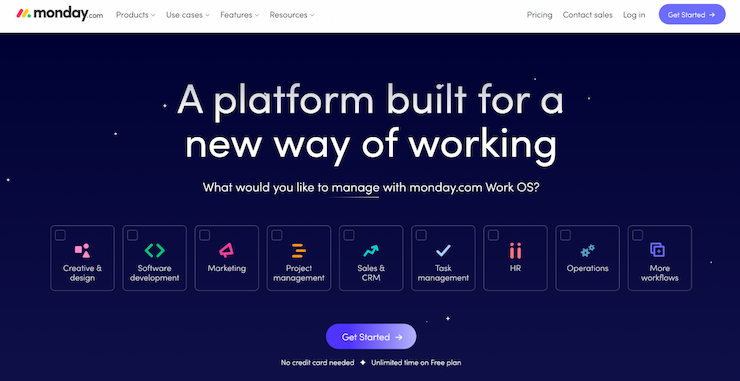 Monday is the best software for project management