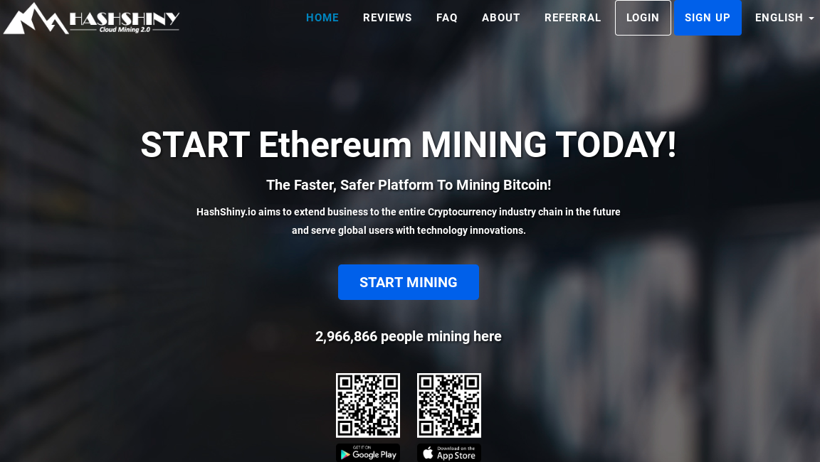 Hashiny review ETH mining