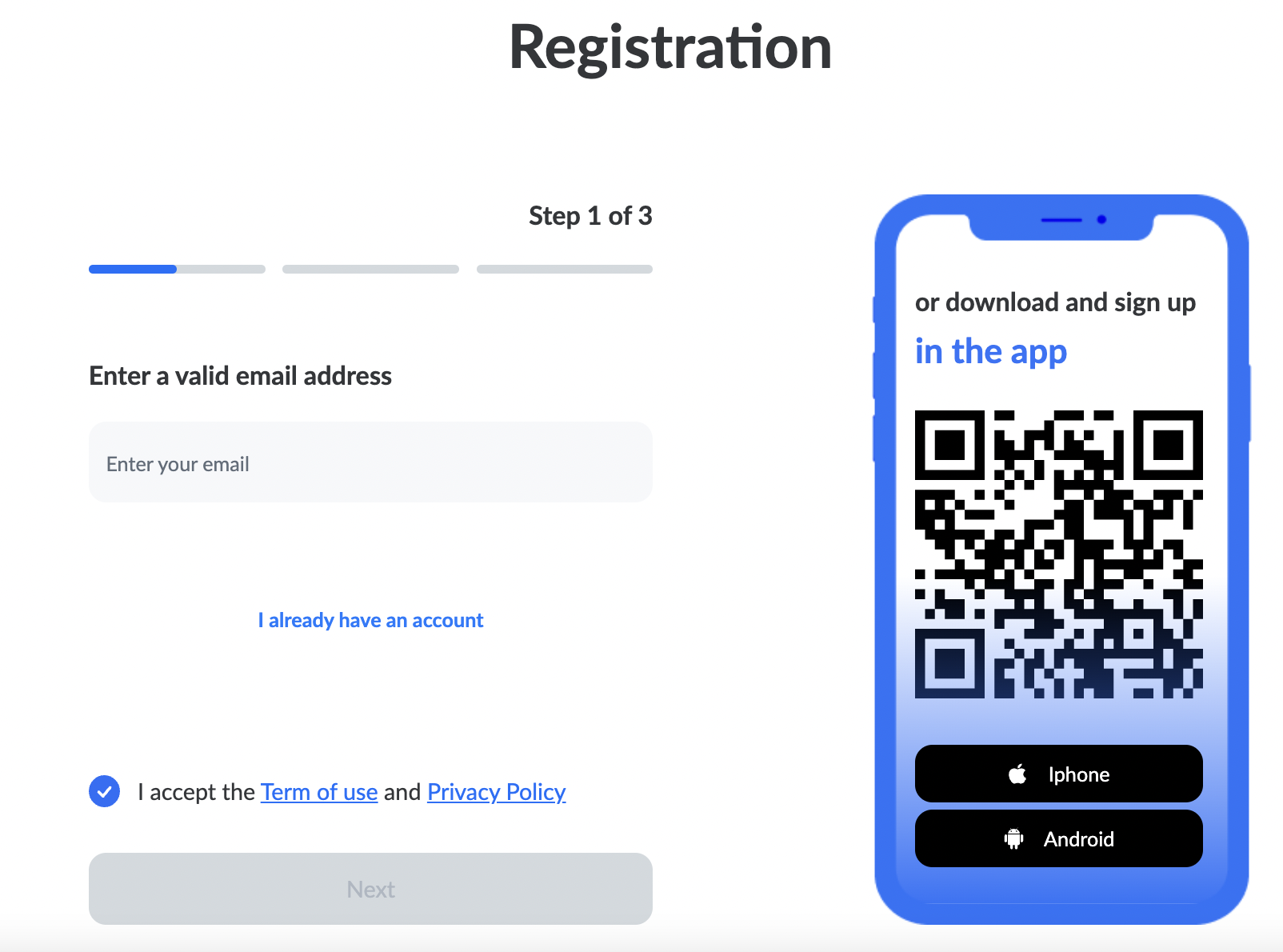 how to sign up with ECOS