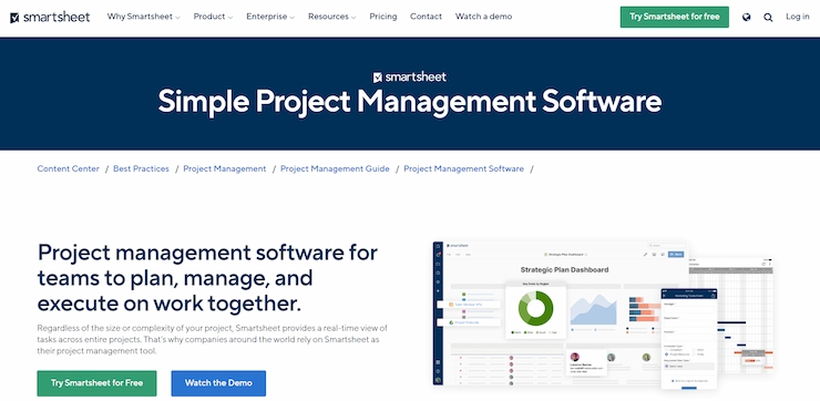 Smartsheet has top-notch user interface