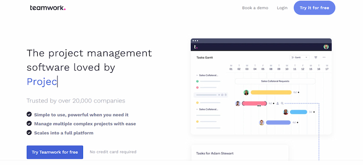 Teamwork is the best Kanban-based project management tool