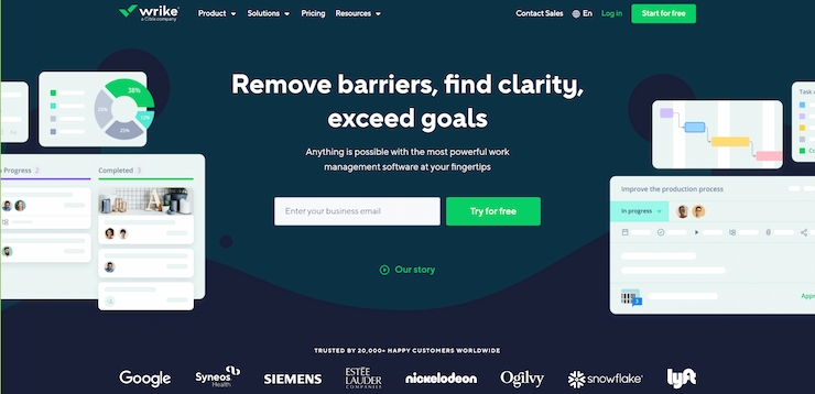 Wrike is excellent construction cloud project management software