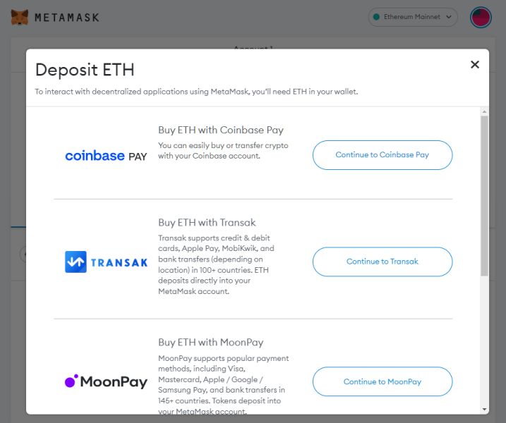 buy eth on metamask