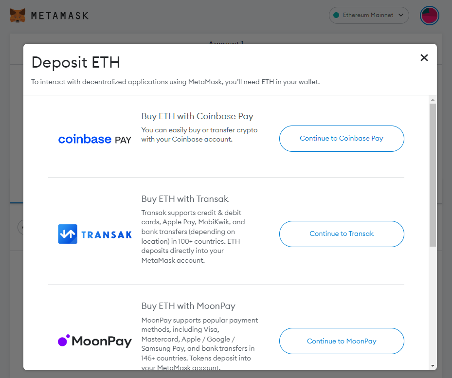 buy eth on metamask
