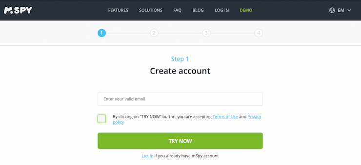 create an account