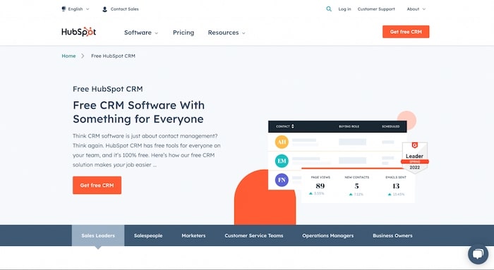 HubSpot CRM is the best free CRM for non-profits