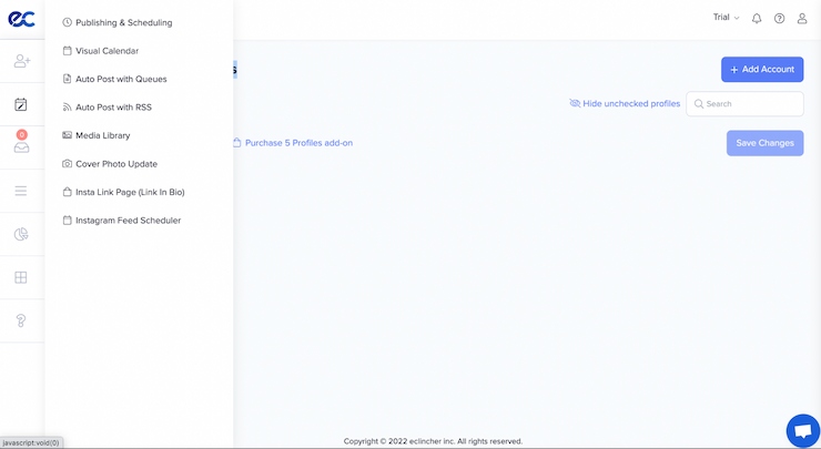 Load the Publishing and Scheduling page