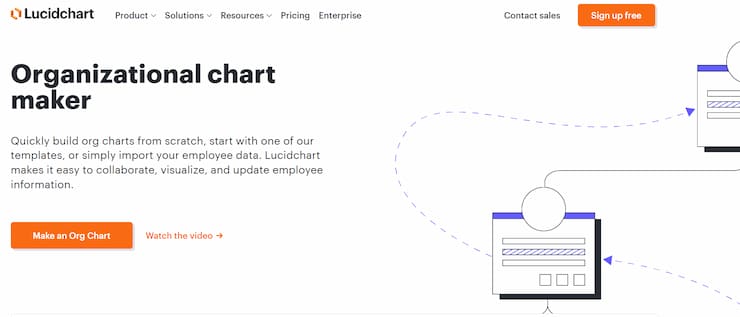 LucidChart is the best cloud-based org chart software