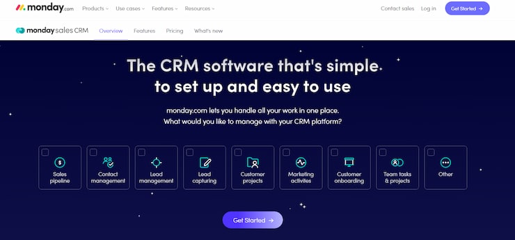 Monday Sales CRM is intuitive CRM sales software