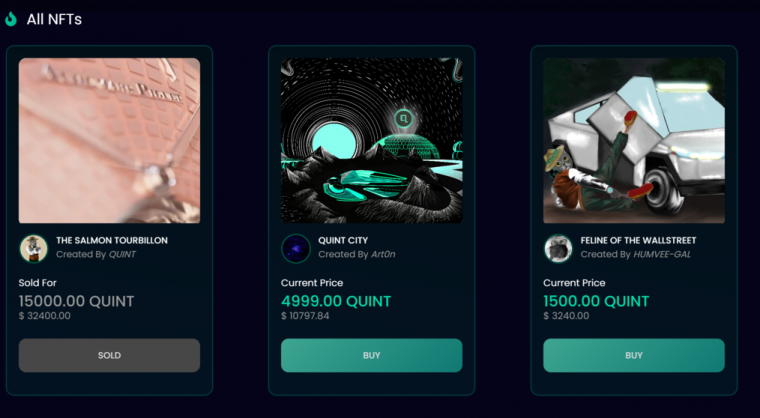 Quint NFT Marketplace