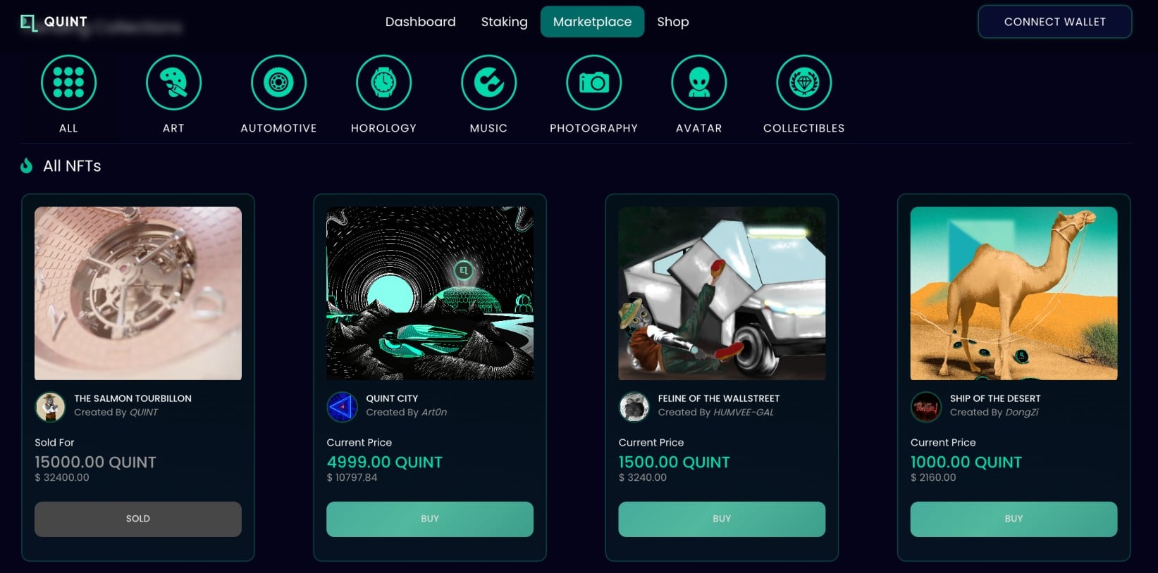 quint nft marketplace
