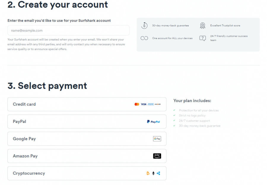Surfshark Antivirus payment