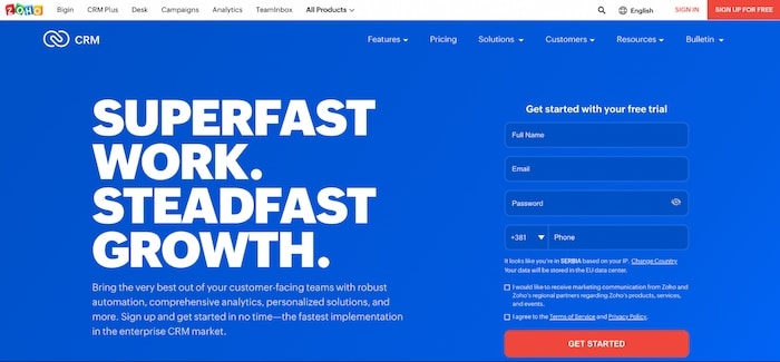 Zoho CRM is the perfect CRM for new non-profit organizations