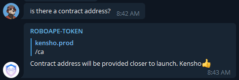 RoboApe contract address