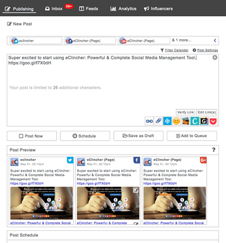 eClincher create post