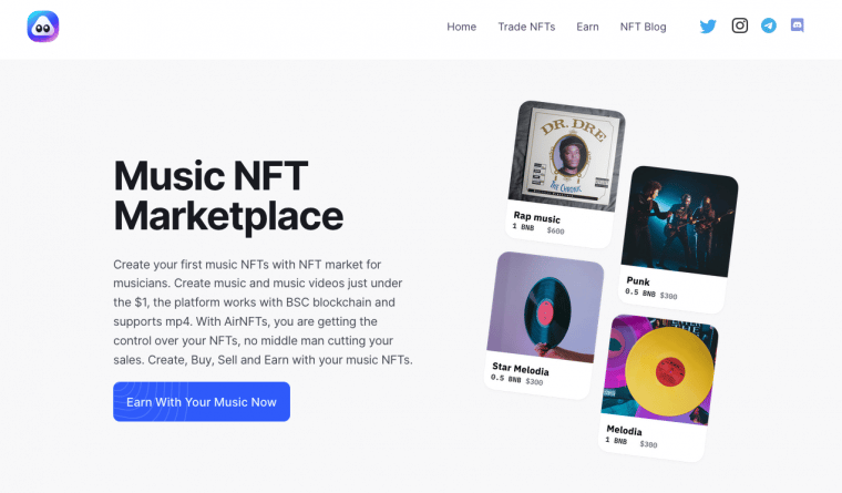 Homepage AirNFTs
