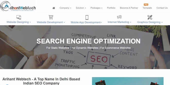 Arihant Webtech is the best SEO company in India for e-commerce