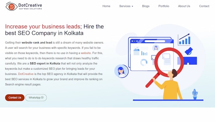 DotCreative is the best SEO agency in Kolkata for lead generation