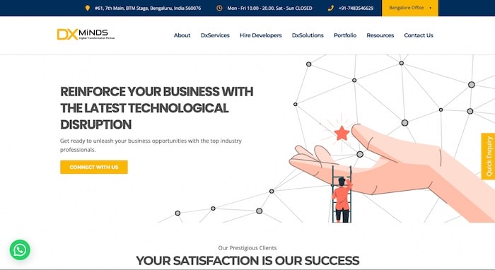 DxMinds is Bangalore’s best mobile app development company