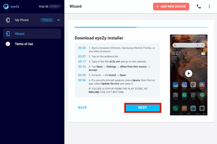Installing EyeZy Browser History Tracking