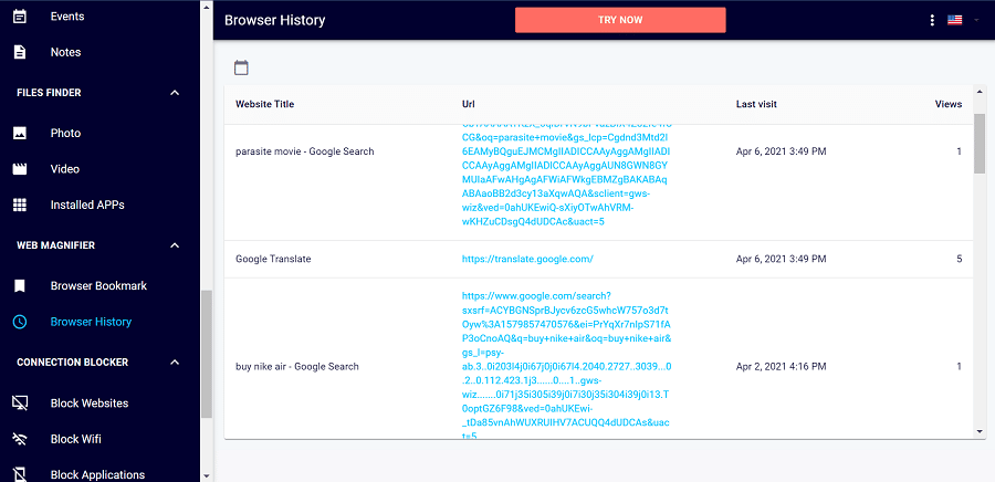 Eyezy browser history tracker