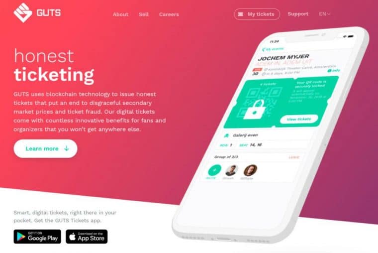 Ticketing GUTS Homepage
