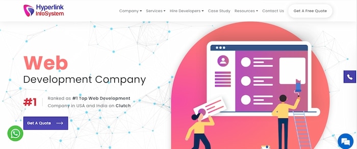 Hyperlink InfoSystem is the overall best web development company in India