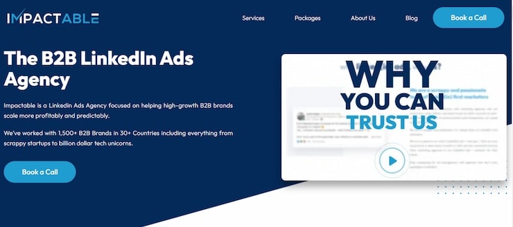 Impactable is LinkedIn ad agency with the best reporting features