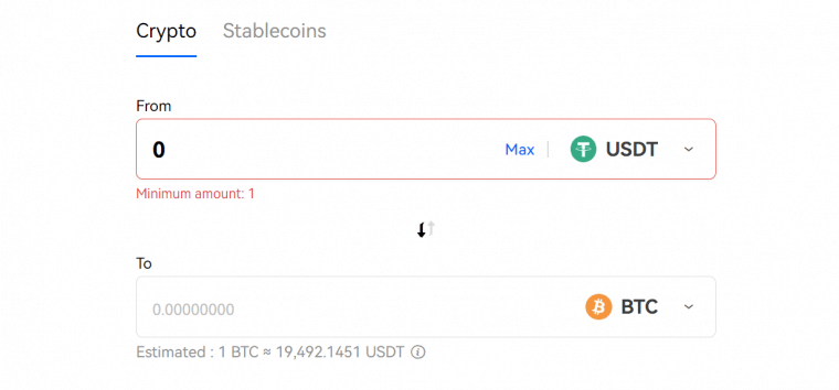 OKX Convert