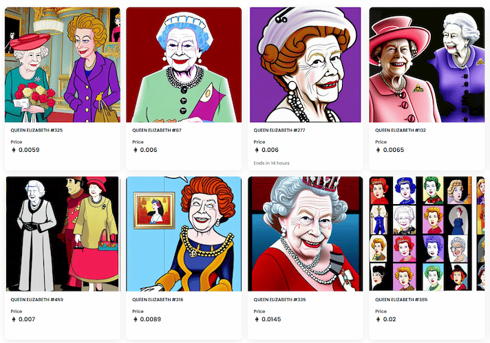 Queen Elizabeth NFTs