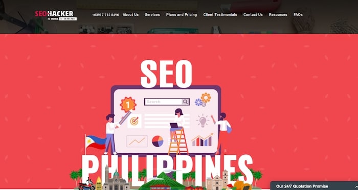 SEO Hacker is a SEO agency with an extensive list of services