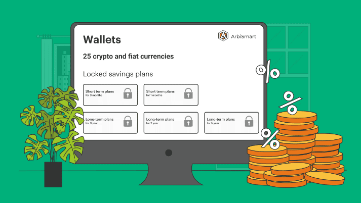 Crypto wallets locked savings plans