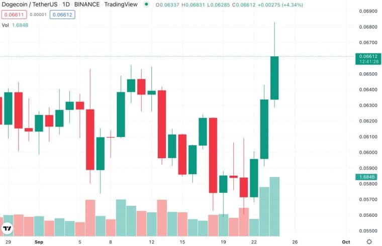 dogecoin price
