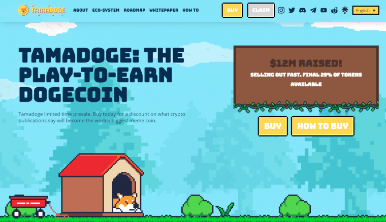 tamadoge homepage