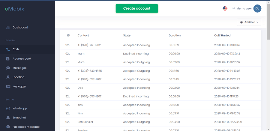 uMobix Employee Phone Monitoring Software