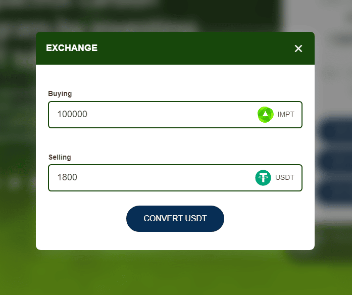Buy IMPT tokens